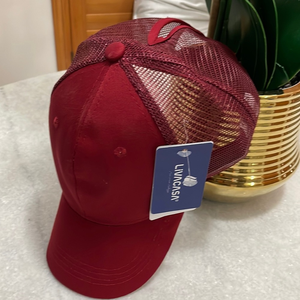 New!❤️high ponytail wine cap 😍